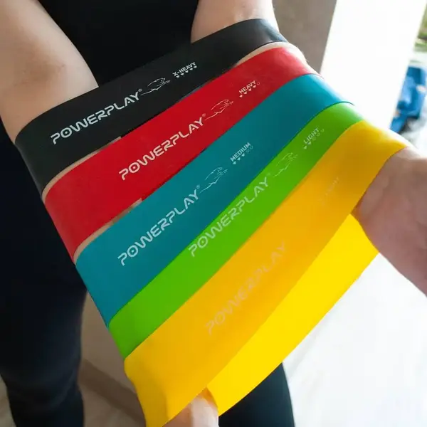 Резинки для фітнесу PowerPlay 4113 Mini Power Band Set набір із 5 шт. (від 1 до 20 кг) купити недорого в Україні, фото 9