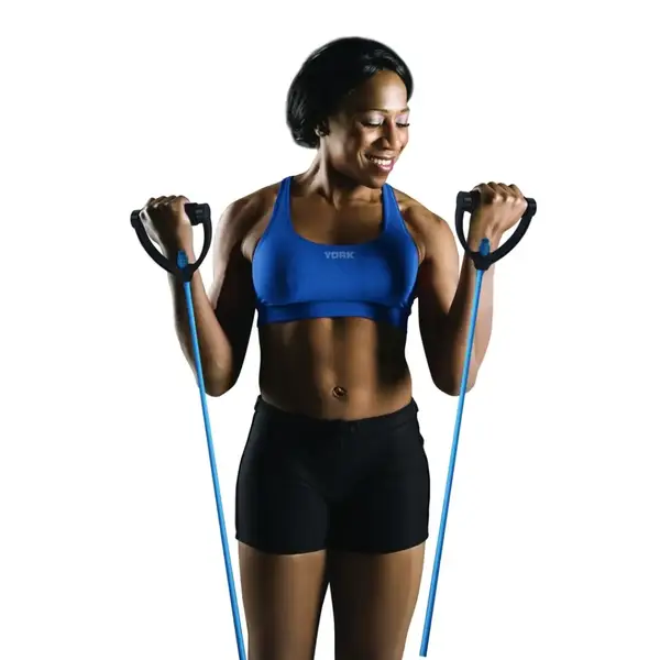 Эспандер трубчатый с ручками York Light, синий купить недорого в Украине, фото 5