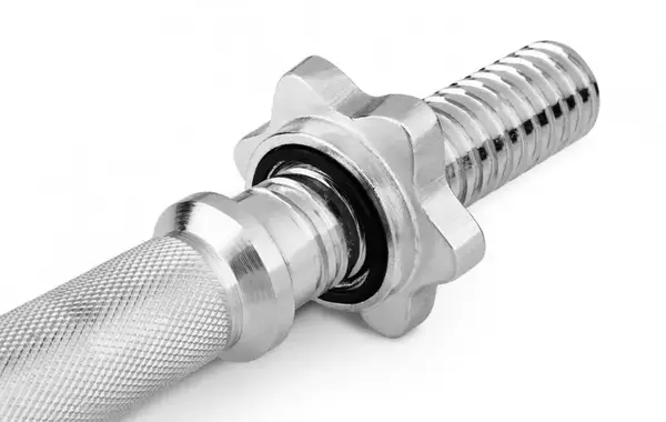 Гриф гантельний хромований із замками 45 см ф 28 мм купити недорого в Україні, фото 3