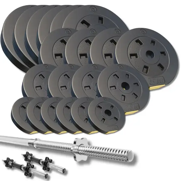 Набір зі штангою та гантелями Besport PowerPro 112кг (гриф 218 см) купити