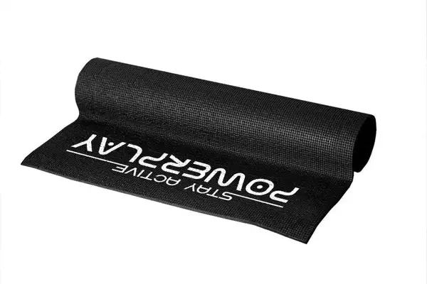 Килимок для йоги та фітнесу PowerPlay 4010 PVC Yoga Mat Чорний (173x61x0.6) купити недорого в Україні, фото 5