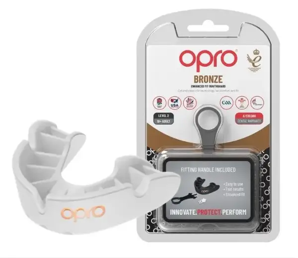 Капа OPRO Bronze взрослая (возраст 11+) White (art.102500004) купить недорого в Украине, фото 5