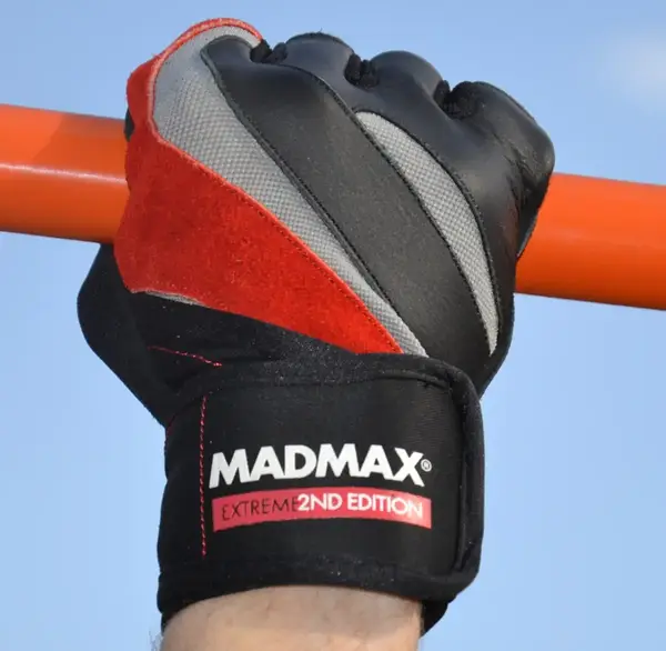 Перчатки для фитнеса MadMax MFG-568 Extreme 2nd edition Black/Red XL купить недорого в Украине, фото 9