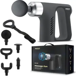 Массажный многофункциональный пистолет + 5 насадок NS-502 Neo-Sport черный купить