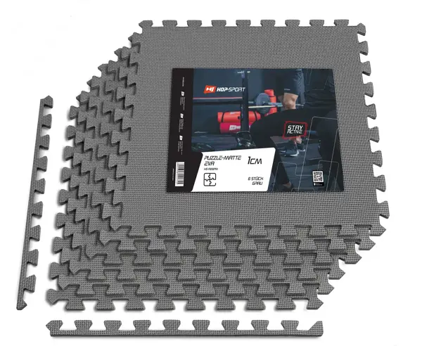 Мат-пазл Hop-Sport EVA 1см HS-A010PM - 6 частей серый купить