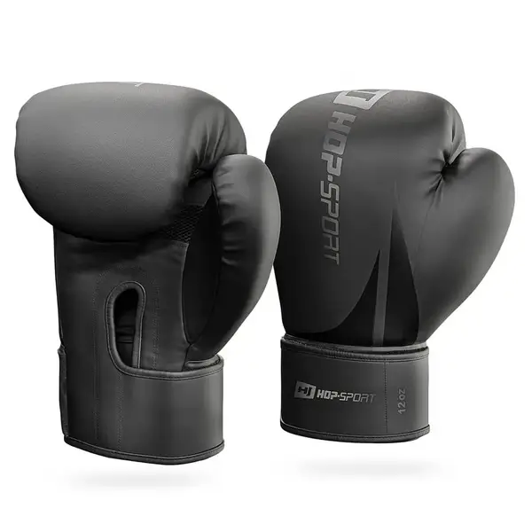 Боксерські рукавиці Hop-Sport HS-BG12 12oz чорні купити недорого в Україні, фото 10