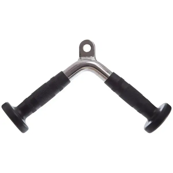 Ручка для тяги York Fitness V-образная на трицепс с резиновыми рукоятками, хром. купить недорого в Украине, фото 2