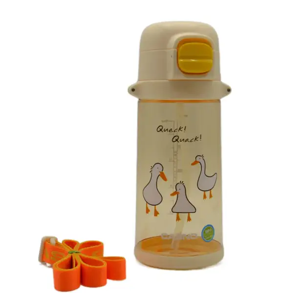 Бутылка для воды CASNO 690 мл KXN-1219 Оранжевая (гуси) с соломинкойTRITAN купить недорого в Украине, фото 8