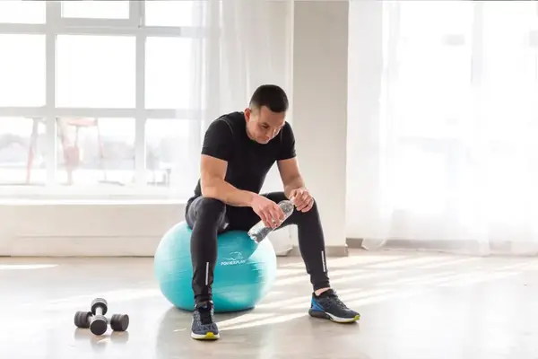 Мяч для фитнеса (фитбол) PowerPlay 4001 Ø65 cm Gymball Мятный + насос купить недорого в Украине, фото 9