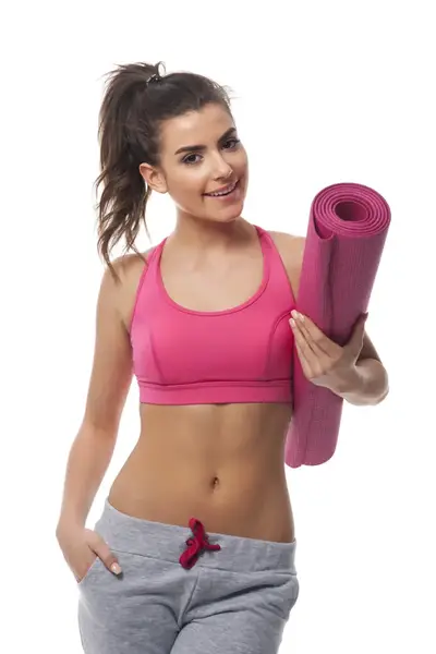 Килимок для йоги та фітнесу Power System PS-4014 PVC Fitness Yoga Mat Pink (173x61x0.6) купити недорого в Україні, фото 8