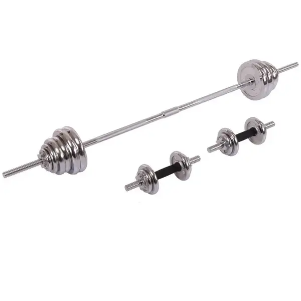 Комплект штанга и гантели YORK TA-1437-50CH 50кг хром купить недорого в Украине, фото 4