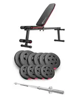 Набор Hop-Sport Premium 59 кг со скамьей HS-1010 Pro и штангой купить