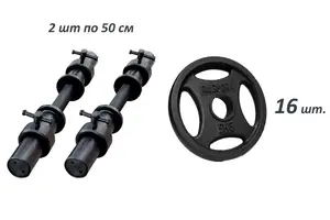 Гантелі олімпійські RN-Sport 2 шт по 46 кг металеві купити