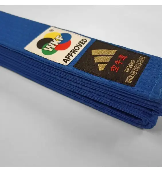 Пояс для карате серії ELITE WKF with KANJI OPTION | блакитний | ADIDAS ADIB242K 260 см купити недорого в Україні, фото 3