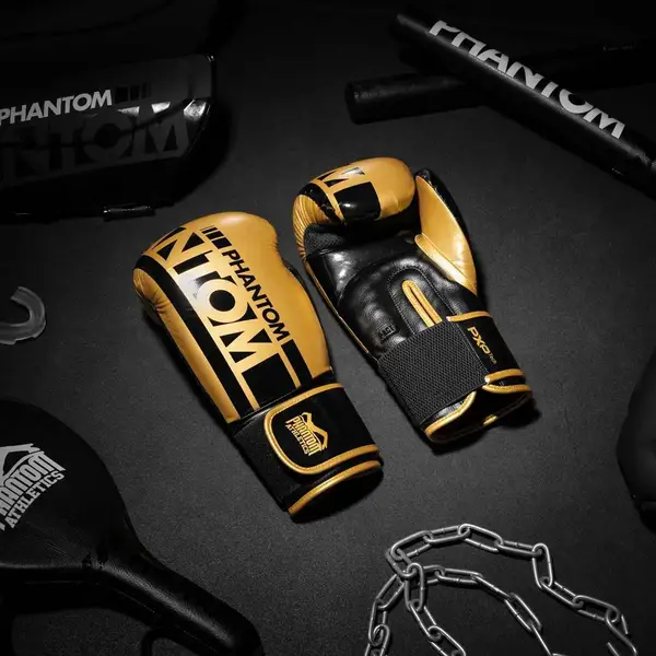 Боксерські рукавиці Phantom APEX Elastic Gold 14 унцій (капа в подарунок) купити недорого в Україні, фото 10