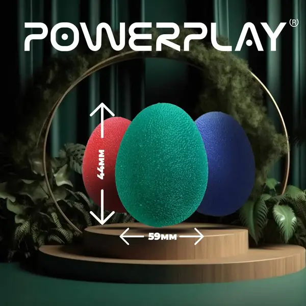 Набор силиконовых эспандеров-яйцо (тренажер для кисти) PowerPlay PP-4340 Power Grip Set (набор 3 шт.) купить недорого в Украине, фото 9
