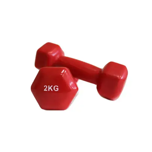 Гантель для фитнеса с виниловым покрытием Generation Fitness FF51D3A-2kg (красный) купить недорого в Украине, фото 6
