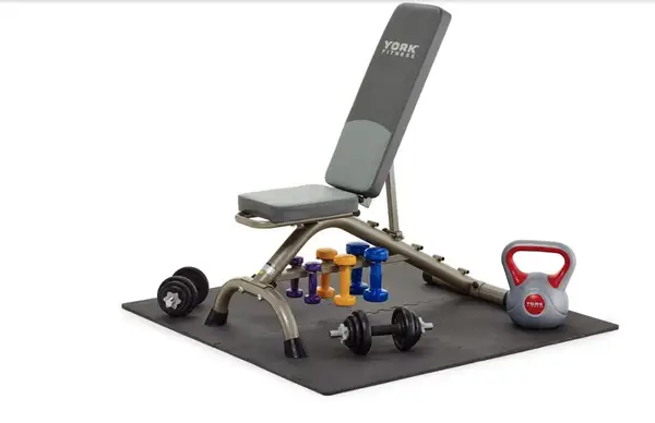 Гантелі для фітнесу вінілові круглі York Fitness 2х2кг жовтий купити недорого в Україні, фото 3