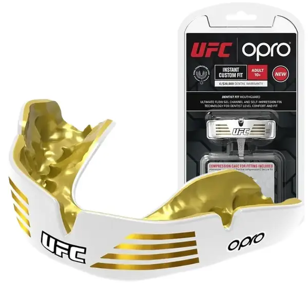Капа OPRO Instant UFC Strike взрослая (возраст 11+) Gold (art.102529001) купить