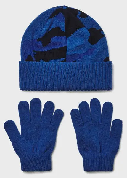 Набор шапка и перчатки UA B Beanie/Glove Combo синий, красный OFSM купить недорого в Украине, фото 2