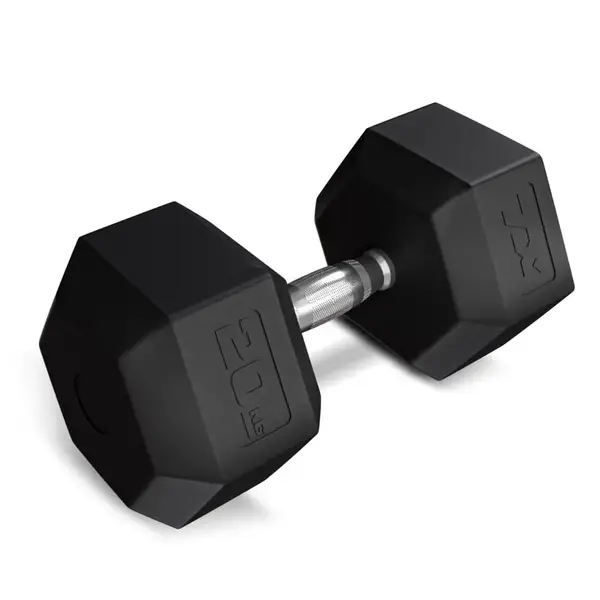 Гантеля шестигранна прогумована TX-200RD Trex Sport 20 кг | Чорний купити