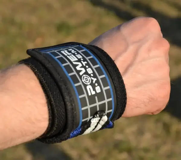 Бинти для зап'ясть (кистьові бинти) Power System PS-3500 Wrist Wraps Blue/Black (пара) купити недорого в Україні, фото 4