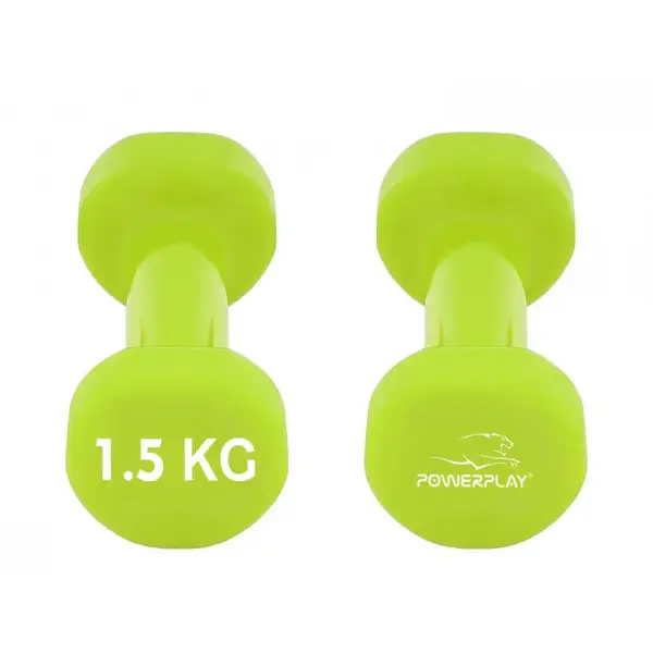 Гантелі вінілові PowerPlay 2 * 1,5 кг. PP_4103 Зелені (2шт. - пара) + Резинка для фітнесу 7,5кг купити недорого в Україні, фото 7