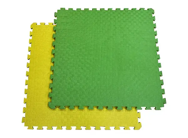 Татамі мат (ластівчин хвіст пазл) EVA 1х1м товщина 26мм (жовто-зелені) купити недорого в Україні, фото 3