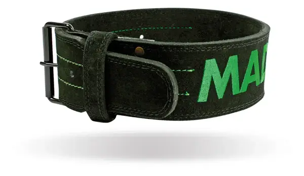 Пояс для тяжелой атлетики MadMax MFB-301 Suede Single Prong кожаный Black/Green XXL купить недорого в Украине, фото 10