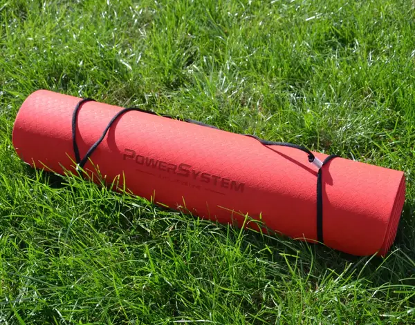 Коврик для йоги и фитнеса Power System PS-4060 TPE Yoga Mat Premium Red (183х61х0.6) купить недорого в Украине, фото 6
