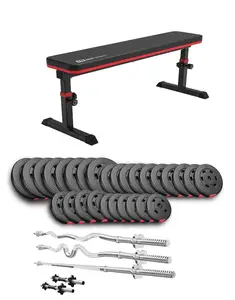 Набор Hop-Sport Premium 173 кг со скамьей HS-1025 Pro, штангами и гантелями. купить