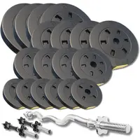 Набор со штангой и гантелями Besport PowerPro 86 кг с w-образным грифом 120 см. купить