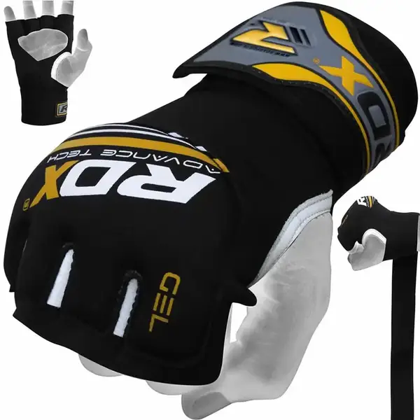 Бинт-рукавичка RDX Neopren Gel Yellow S/M купити недорого в Україні, фото 4