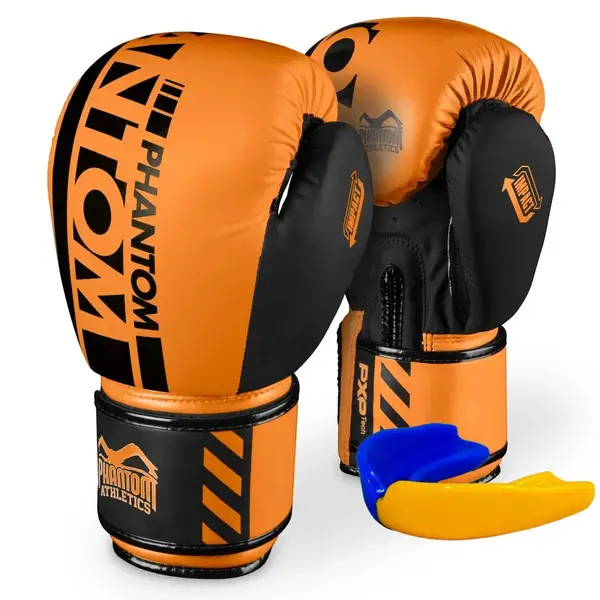 Боксерские перчатки Phantom APEX Neon Orange 14 унций (капа в подарок) купить