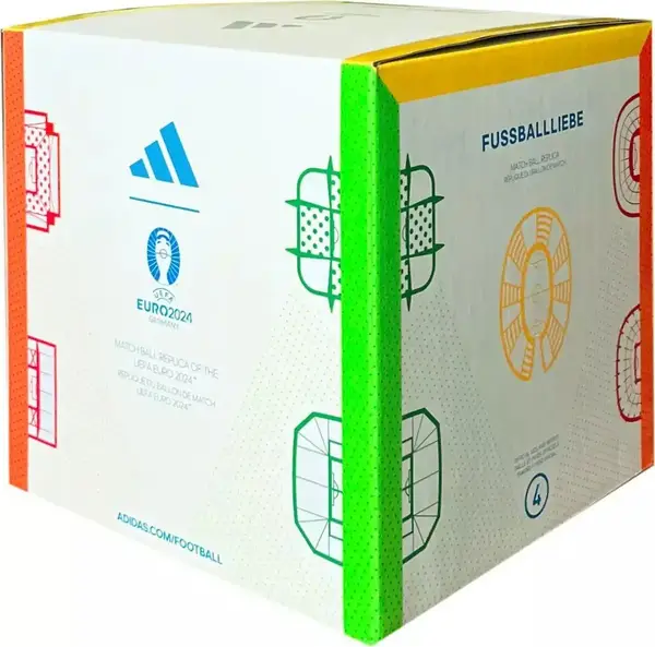 Мяч футбольный Adidas Euro24 Fussballliebe IN9369 размер 5, черно-белый купить недорого в Украине, фото 6
