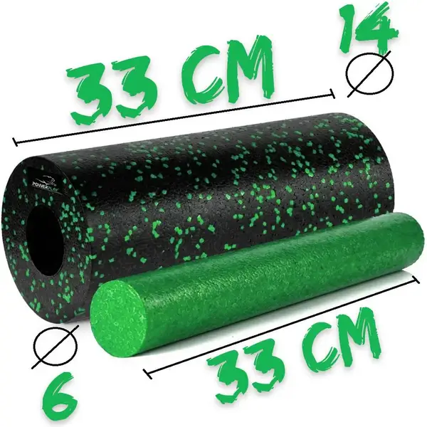 Массажный ролик (роллер) гладкий PowerPlay PP-4348 2 in 1 EPP Foam Roller Черно/Зеленый (33x14см.) купить недорого в Украине, фото 10