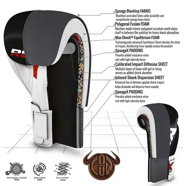 Боксерские перчатки RDX Pro Gel 10 ун. купить недорого в Украине, фото 8