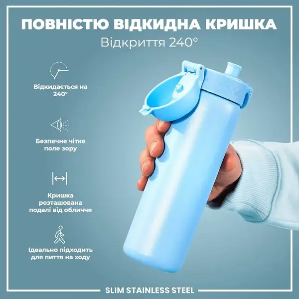 Бутылка для воды металлическая ION8 600 мл. купить недорого в Украине, фото 3