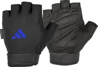 Перчатки для тренинга Adidas Essential Adjustable Gloves черный, синий Уни L купить
