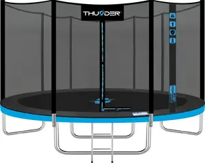 Батут THUNDER OUTSIDE PRO с наружной сеткой 14 футов 427 см черно-голубой купить