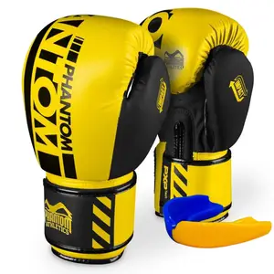 Боксерські рукавиці Phantom APEX Neon Yellow 14 унцій (капа в подарунок) купити