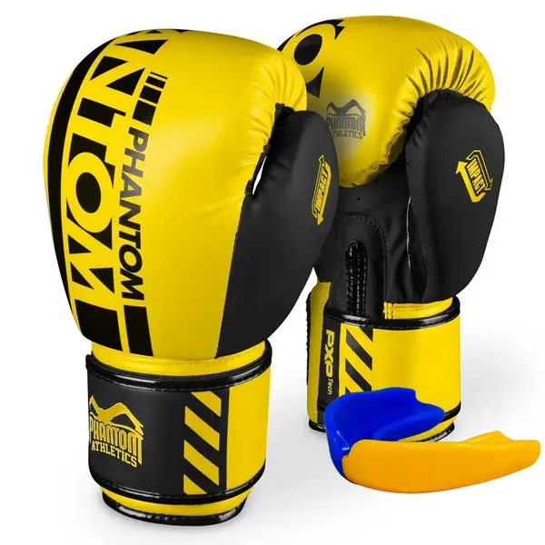 Боксерські рукавиці Phantom APEX Neon Yellow 14 унцій (капа в подарунок) купити