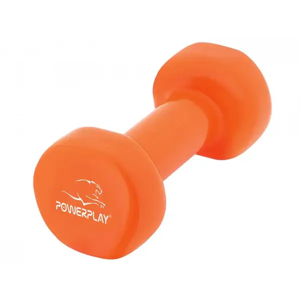Гантель виниловый PowerPlay 1 кг. PP_4103 Оранжевая (1шт.) купить недорого в Украине, фото 2