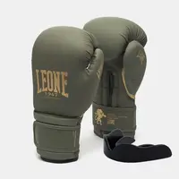 Боксерские перчатки Leone GN059G MILITARY EDITION Green 10 унций (капу в комплекте) купить