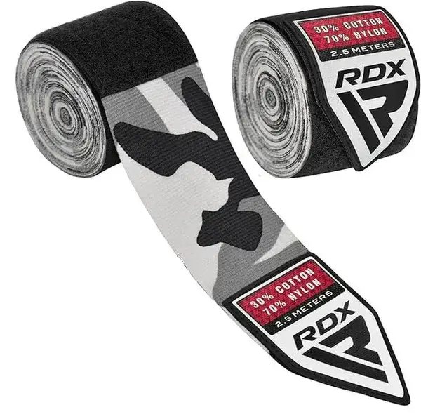 Бинты для бокса RDX Hand Wraps CAMO Grey (2.5м.) купить