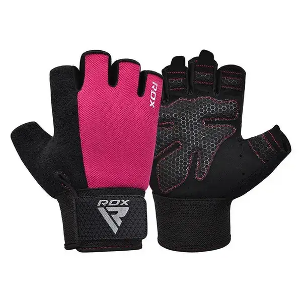 Перчатки для фитнеса RDX W1 Half Pink Plus S купить недорого в Украине, фото 3