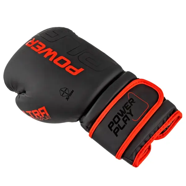 Боксерские перчатки PowerPlay 3024 Ultra Mat Черно-Черные 16 унций купить недорого в Украине, фото 4