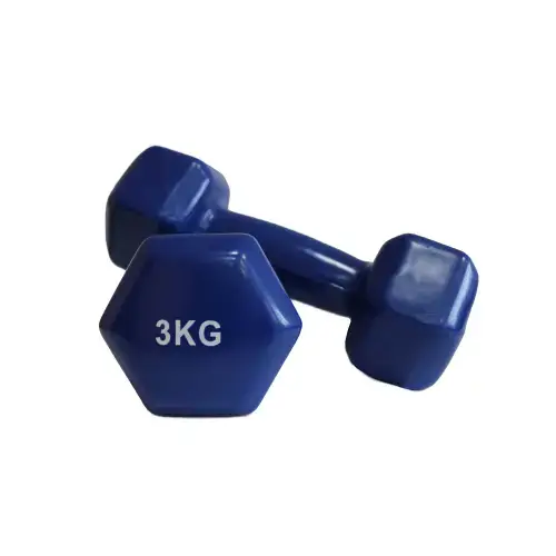 Гантель для фитнеса с виниловым покрытием Generation Fitness FF51D3A-3kg (синий) купить недорого в Украине, фото 4