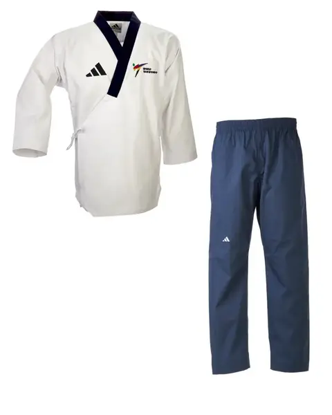 Добок для тхеквондо ADIDAS POOMSAE для жінок | біло-синій 160 | ADITPAF02 купити