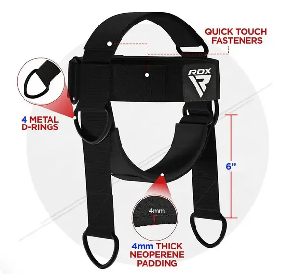 Тренажер для шиї RDX H2 Black купити недорого в Україні, фото 3